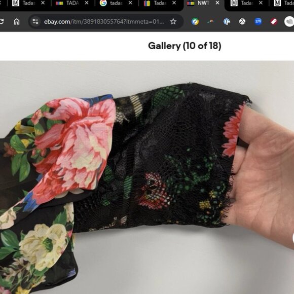 TADASHI SHOJI Lorely Midi Dress In Multi (16) - Picture 8 of 9